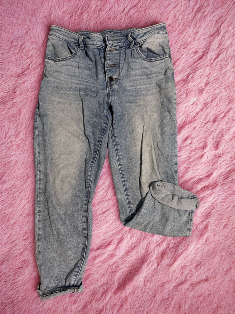 Maurices Light Gray Boyfriend Jeans